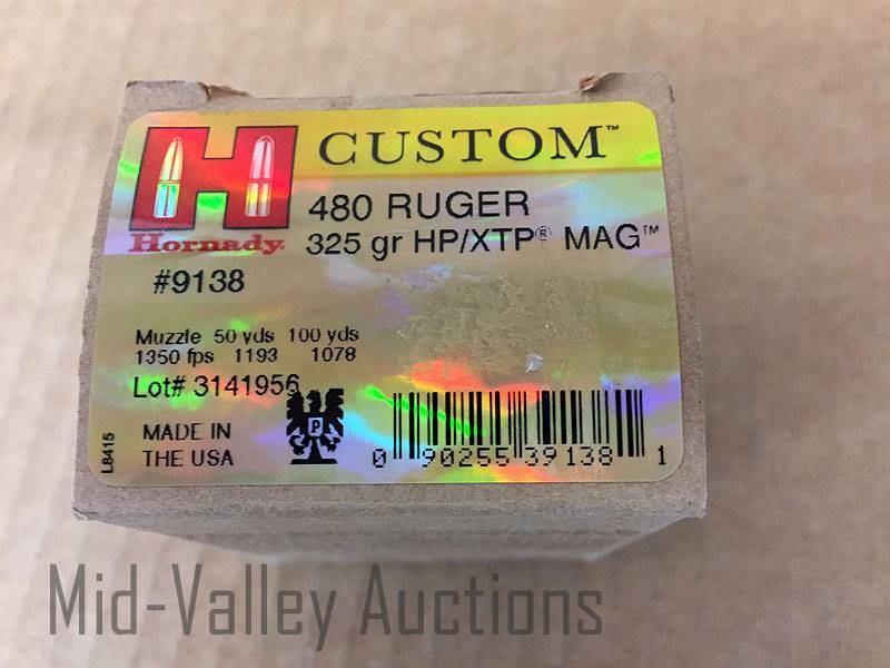 lot 67 image: Hornady 480 Ruger 3325 Gr HPXTP MAG