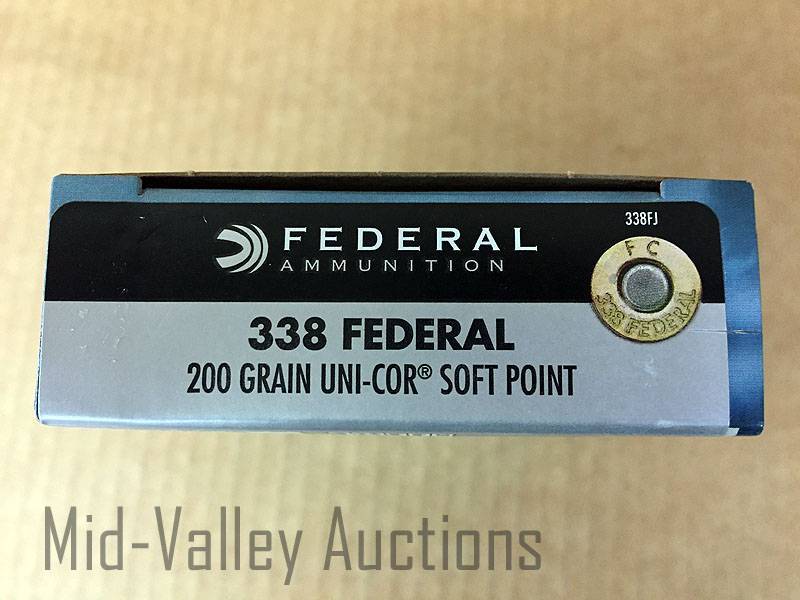 lot 80 image: 338 Federal 200 Grain Uni-Cor Soft Point