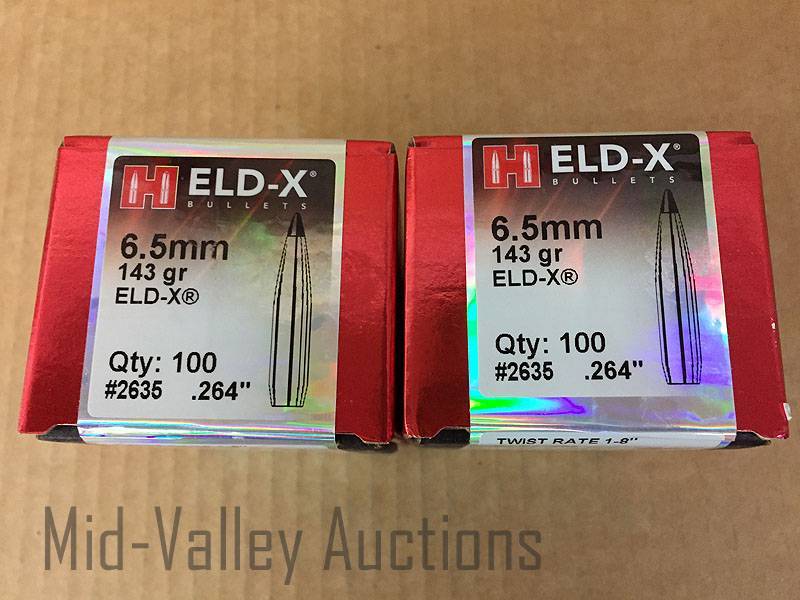 lot 85 image: 2 Boxes Hornady 6.5MM 143 Gr ELD-X
