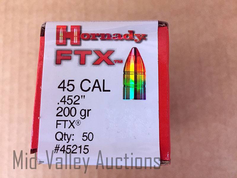 lot 88 image: Hornady FTX 45 Cal .452 200 Grain