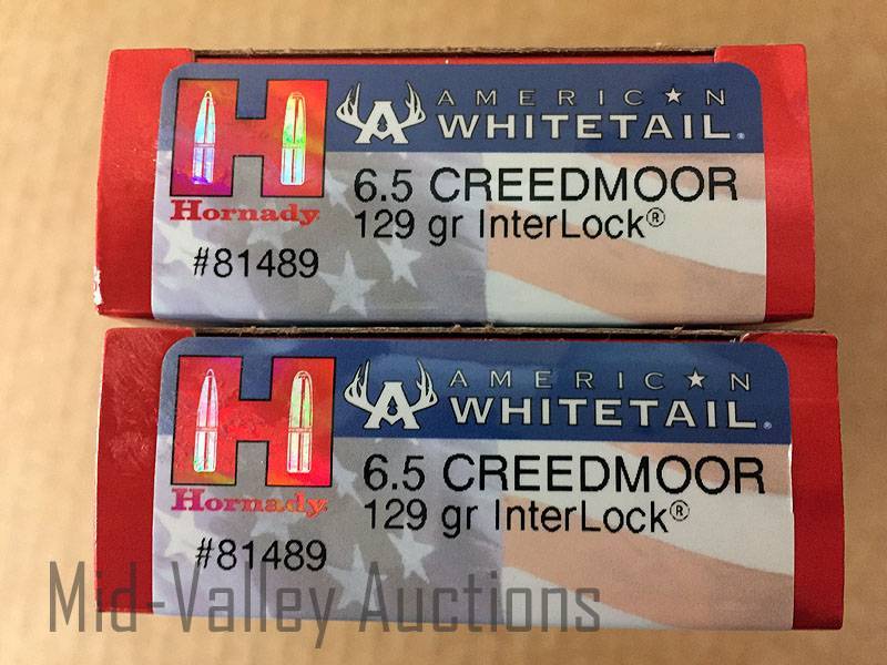 lot 93 image: 2 Boxes Hornady 6.5 Creedmoor 129 Gr InterLock