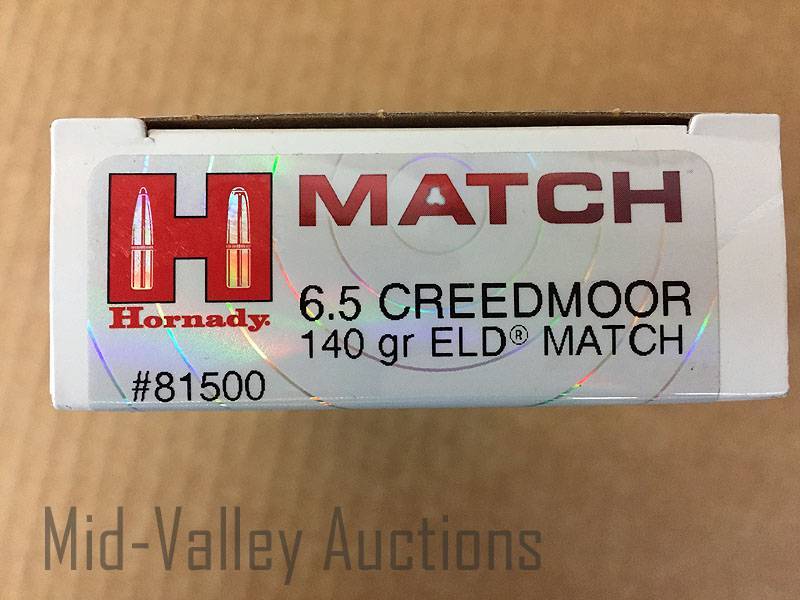 lot 95 image: Hornady 6.5 Creedmoor 140 Gr ELD Match