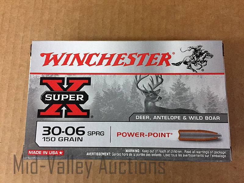 lot 103 image: Winchester 30-06 SPRG 150 Gr Power-Point