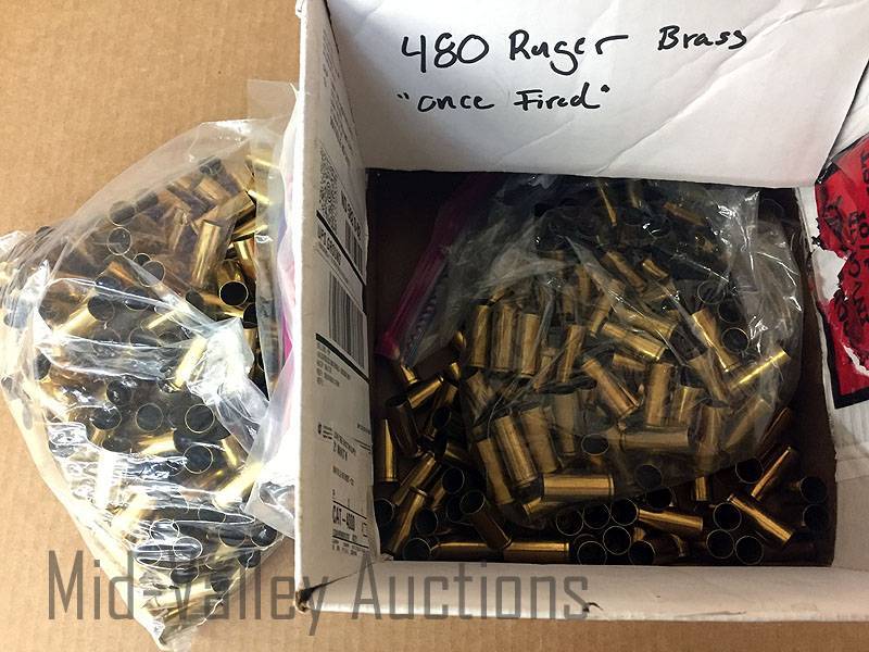 lot 241 image: 480 Ruger Brass Shell Casings