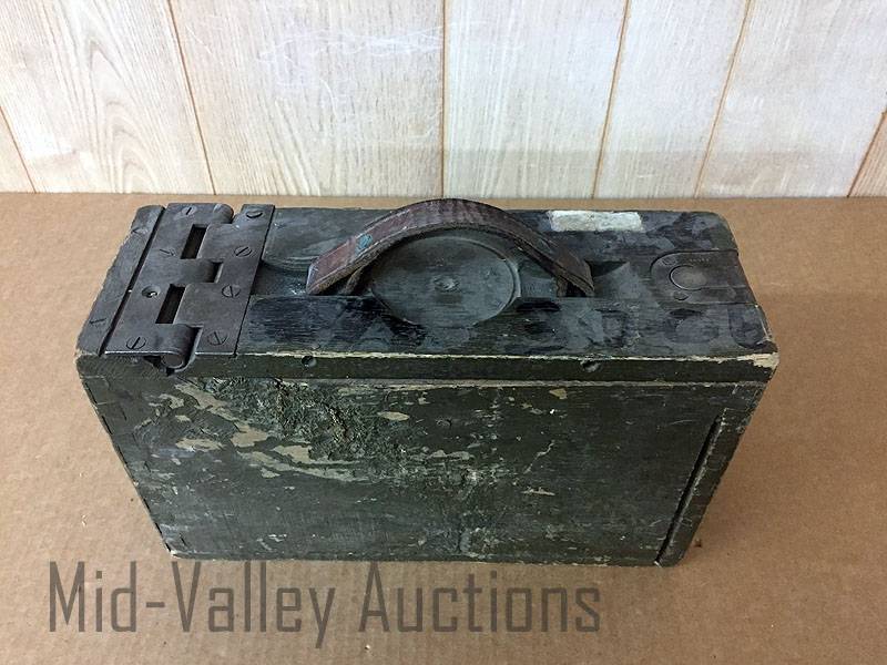 lot 247 image: Vintage Wood Ammo Box