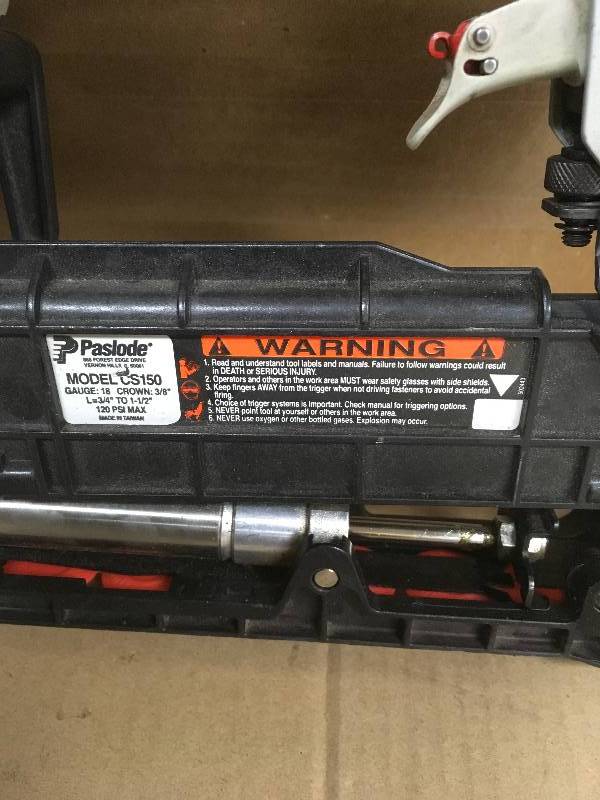 lot 1 image: Paslode CS150 18 Gauge Cap Stapler used in working condition