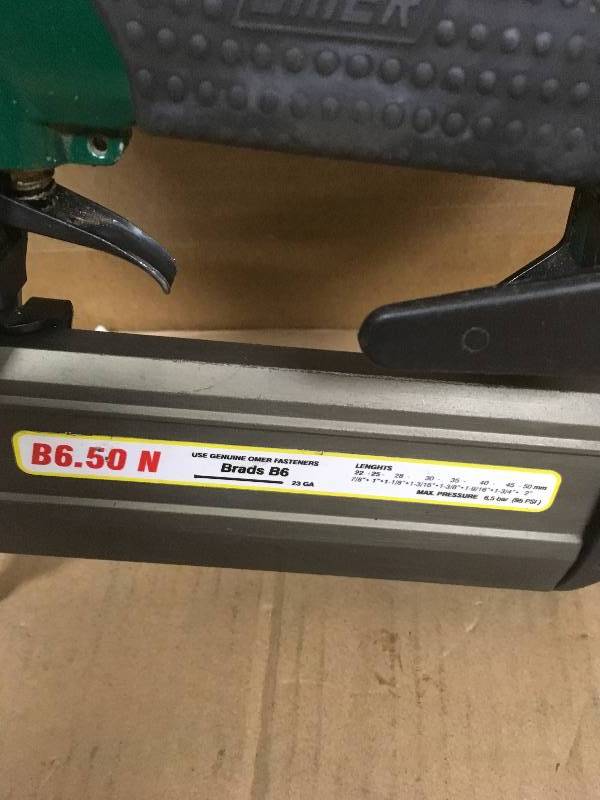 lot 17 image: Omer B6.50 2 Headless Pinner Nailer used in working condition