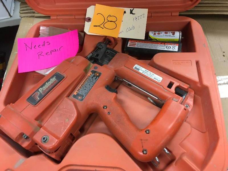 lot 28 image: Paslode Cordless 16 Gauge Straight Finish Nailer- (Tool Only) Needs Repair-UN-TESTED used