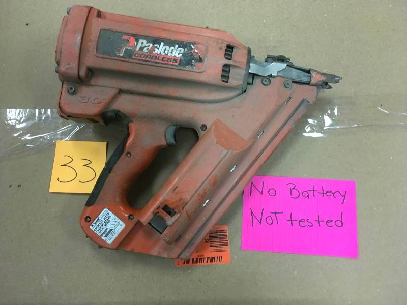 lot 33 image: Paslode IMCT  30 Degree Cordless Framing Nailer ( Tool Only) No Battery-UN-TESTED used