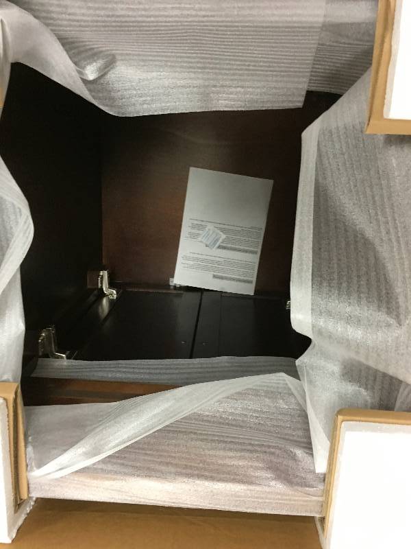 lot 12 image: Home Decorators Collection Chennai 25 in. W Linen Cabinet in White Wash open box not used