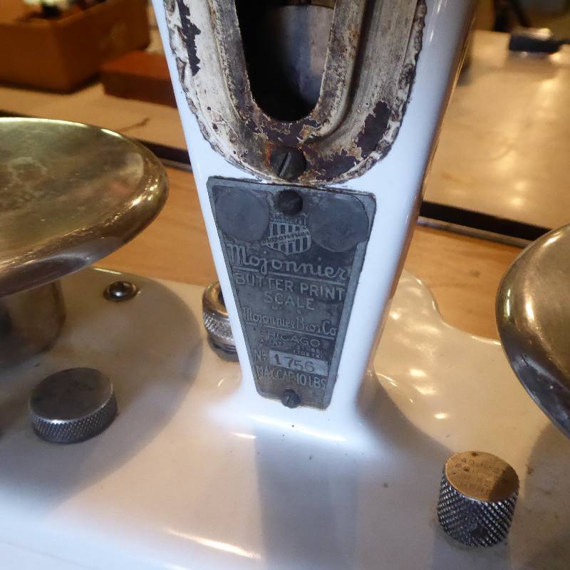 lot 83 image: Antique Mojonnier Butter Print Scale