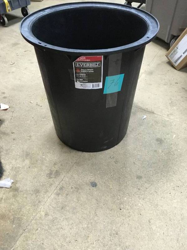 lot 76 image: Everbuilt 18 in. x 22 in. Sump Pump Basin not used