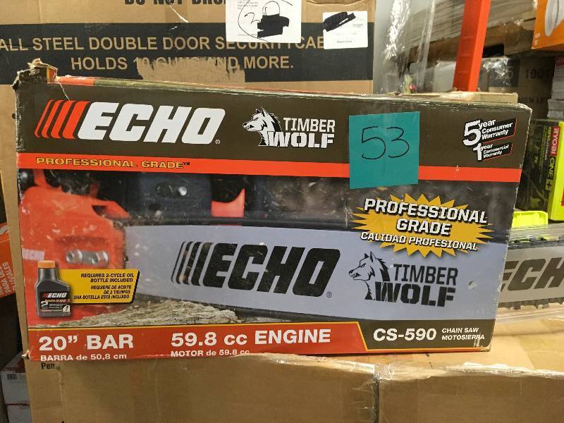 lot 53 image: Echo CS590 Timber Wolf in like new condition