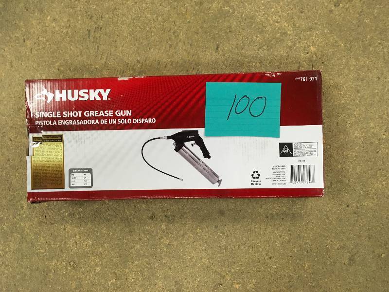 lot 100 image: Husky Single shot Grease Gun not used