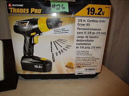 lot 26 image: Trades Pro 38 Cordless Drill- Driver Kit