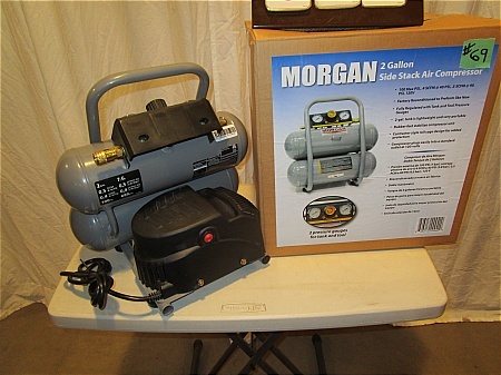lot 69 image: Morgan 2 Gallon Side Stack Air Compressor
