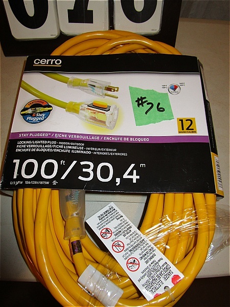 lot 76 image: Extenstion Cord - 100 ft