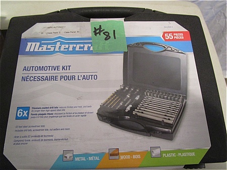 lot 81 image: Mastercraft 55 pc Automotive Tool Kit