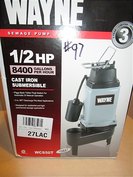 lot 97 image: Wayne Sewage Pump