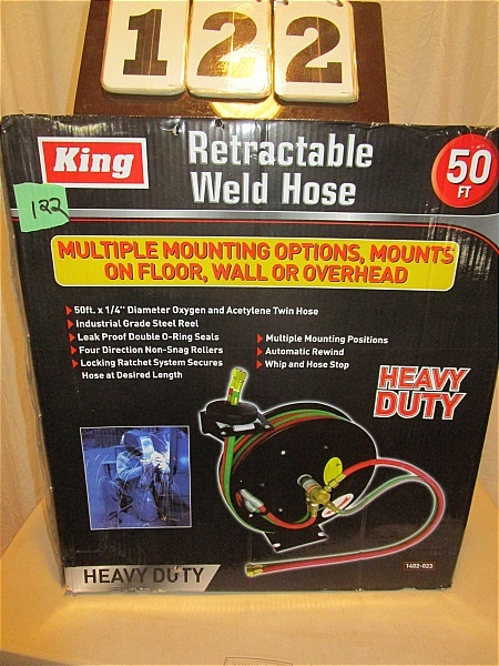 lot 122 image: Retractable Welding Hose Reel