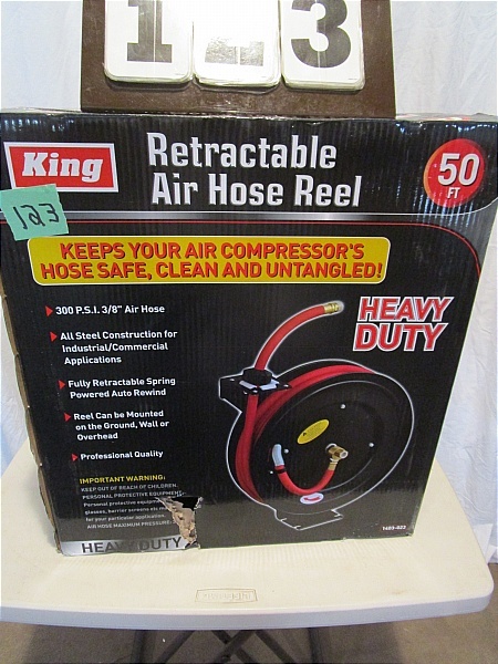 lot 123 image: Retractable Air Hose Reel