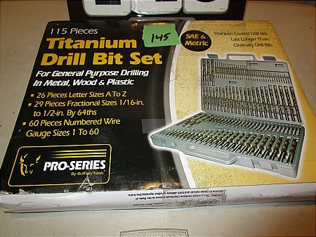 lot 145 image: Titanium Drill Bit Set
