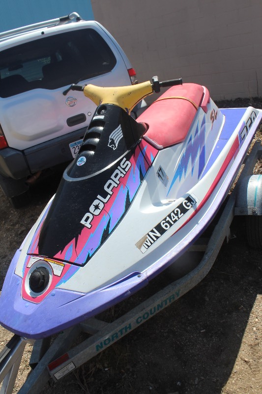 lot 2437 image: 1994 Polaris SLX 750cc Jet Ski with North Country Trailer