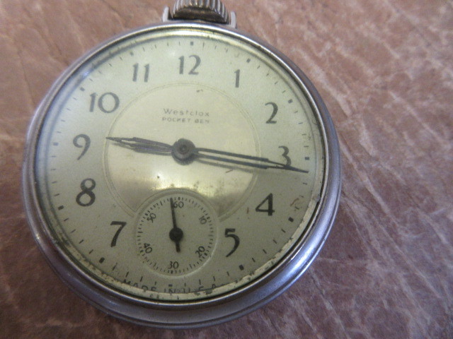 lot 105 image: WESTCLOX POCKET BEN POCKETWATCH