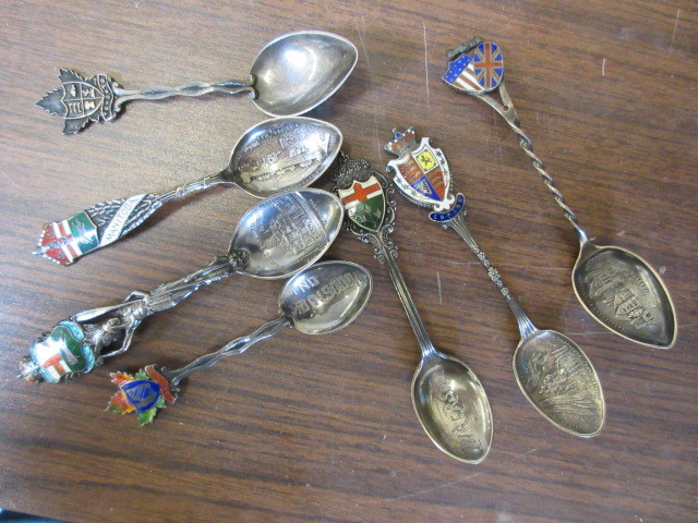 lot 110 image: TURN OF THE CENTURY STERLING COLLECTOR SPOOONS