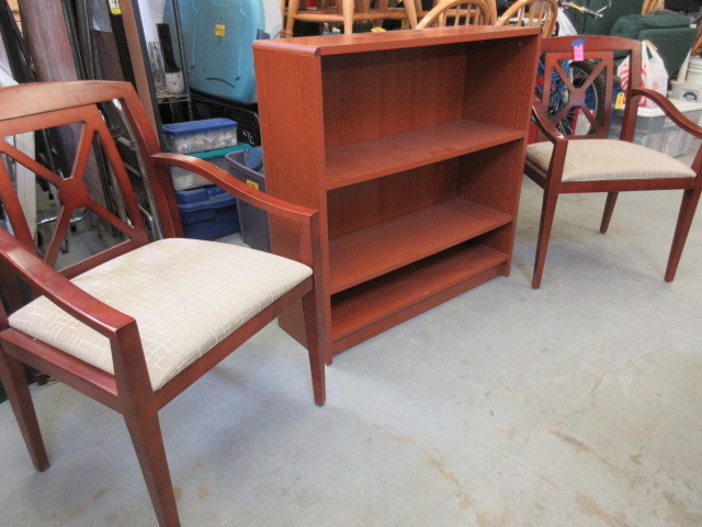 QUALITY HAWORTH MYRTLE-MUELLER CHAIRS WITH BOOKCASE