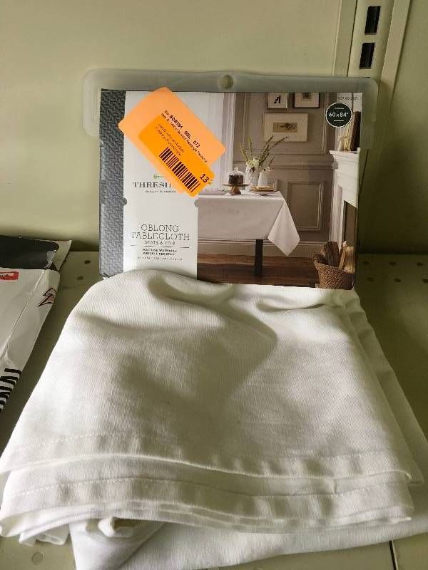60 X 84 TABLE CLOTH, RETAIL $16.99