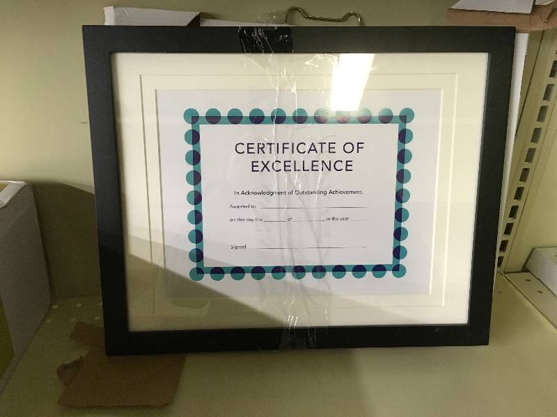 11 X 14 DOCUMENT FRAME, RETAIL $12.99