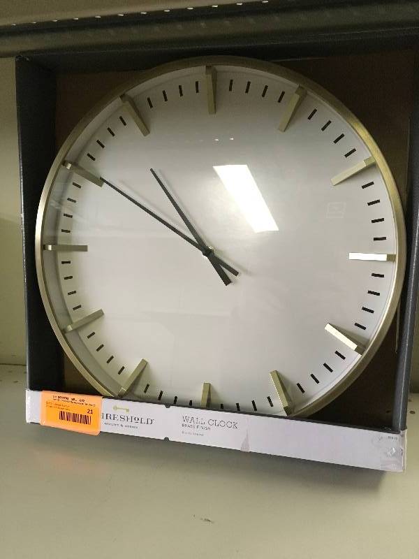 BRASS FINISH WALL CLOCK