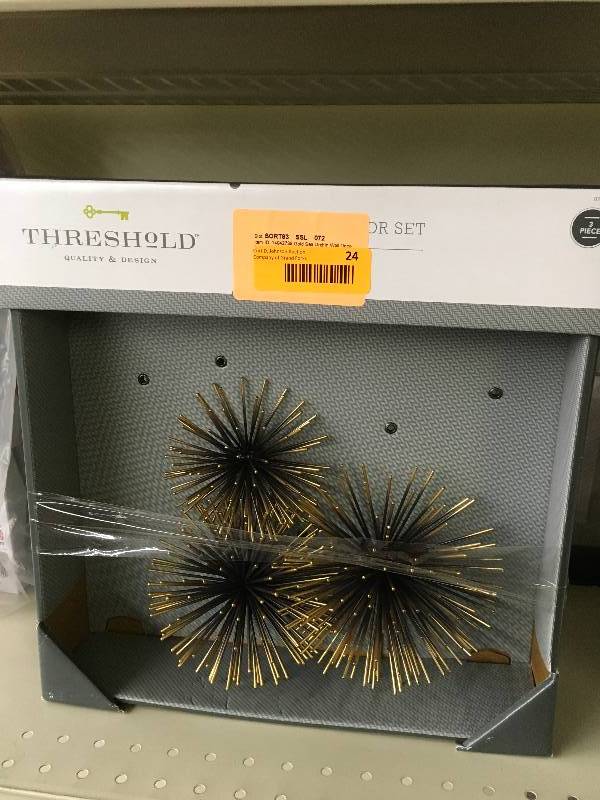 3PK URCHIN WALL DECOR