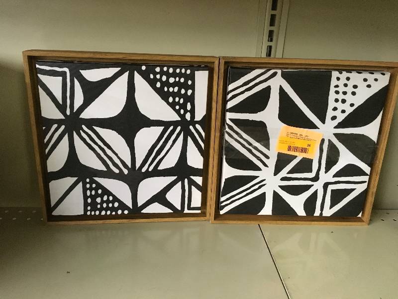 2 FRAMED CANVAS ART