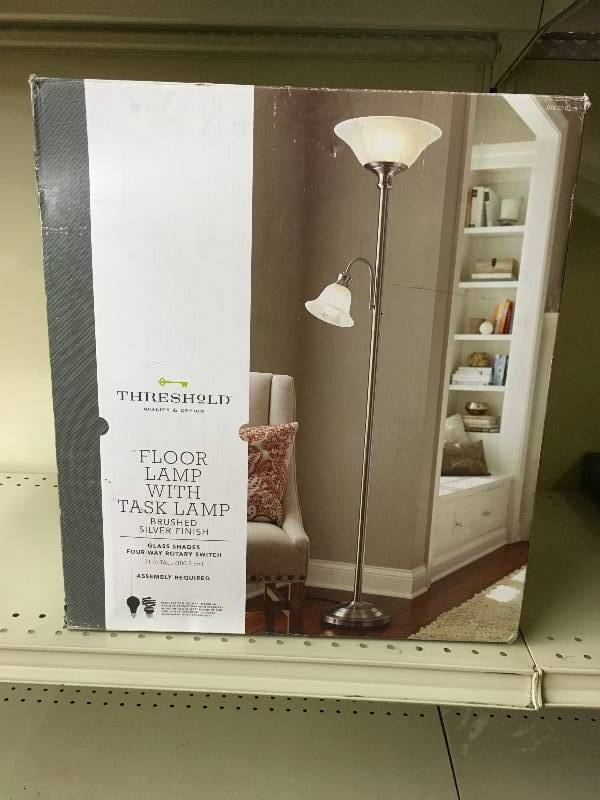 Threshold Floor Lamp With Task Lamp May Overstocks And Shelf