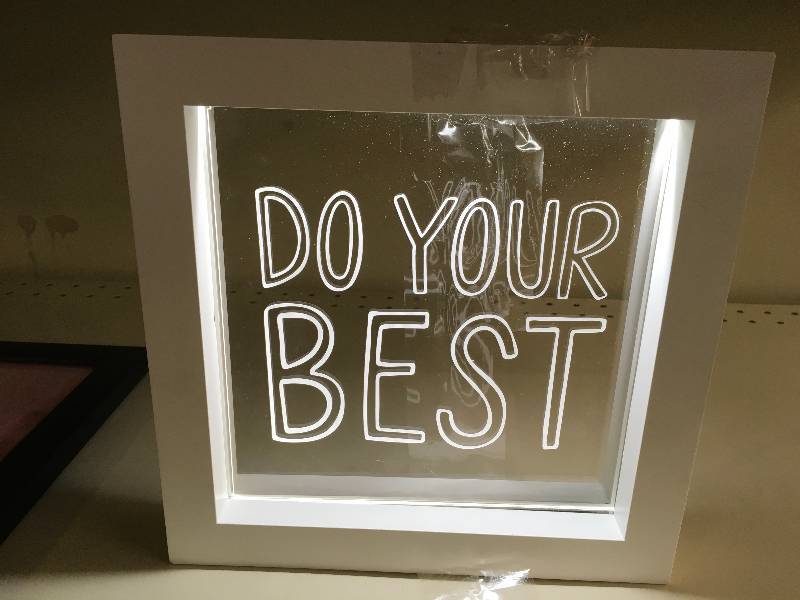 DO YOUR BEST LIGHT BOX WALL DECOR