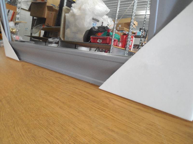 lot 99 image: BRAND NEW 30X42 FRAMED MIRROR ( GRAY )