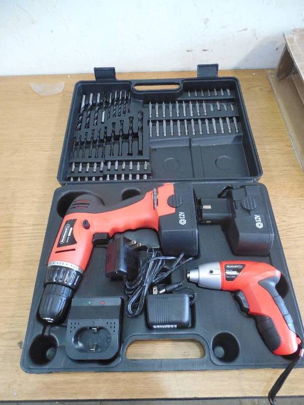 lot 21 image: 12V Cordless Drill & 3.6V Driver 74-Pc. Set