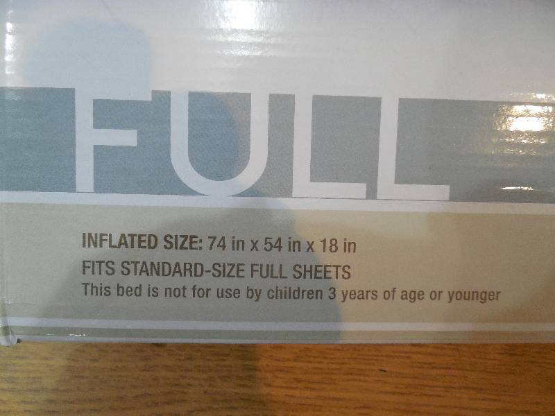 lot 51 image: Insta-Bed 18 Airbed with Internal AC Pump - Full