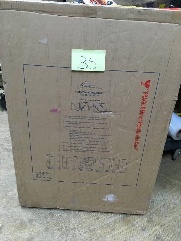 Gatco Laural Ave Rectangle Bathroom Wall Mirror open box not used
