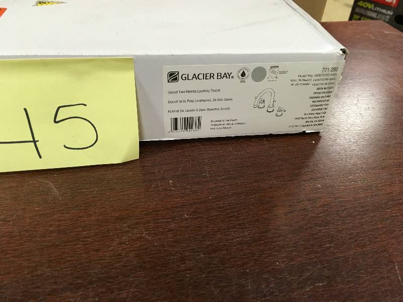 Glacier Bay Dorset 8 in. Widespread 2 Handle High-Arc Bathroom Faucet in Brushed Nickel Finish open box not used