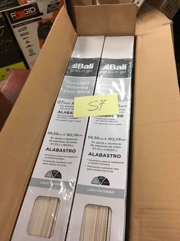 Bali Grab-n-Go 1 in. Vinyl Light Filtering Blind 27 x 64in. 6 Pack new