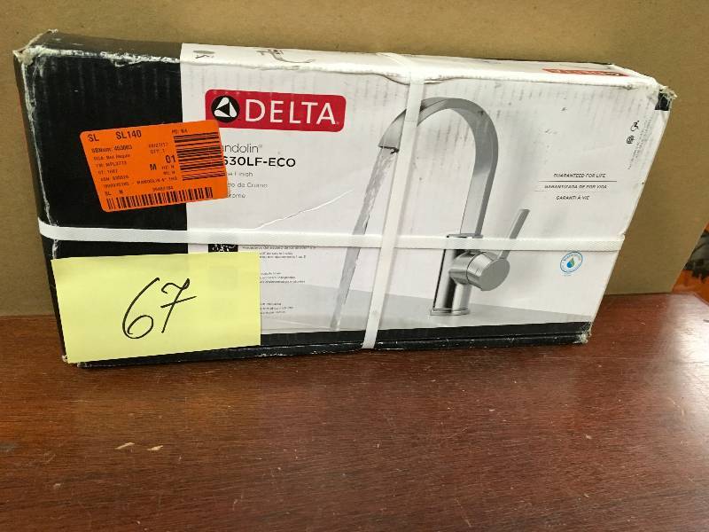 Delta Mandolin 4 in. Centerset Single Handle Bathroom Faucet in Chrome new