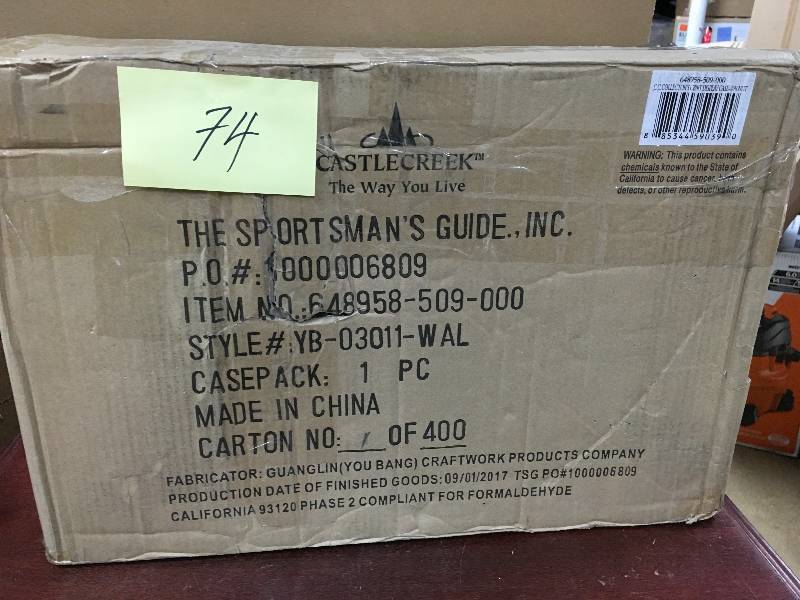 Castlecreek Collectors Cabinet Display Case in Walnut open box not used