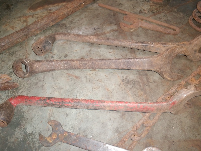 lot 38 image: Antique Wrenches, Springs, Spike