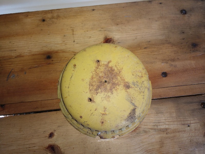 lot 56 image: Vintage Cast Iron Roof Drain Grate