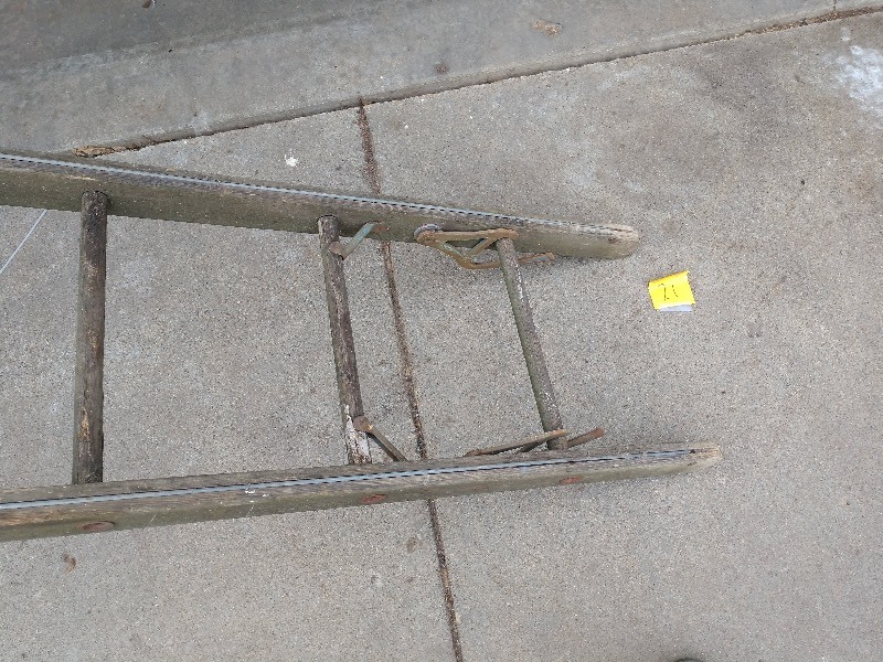 lot 88 image: Primitive Wooden Ladder