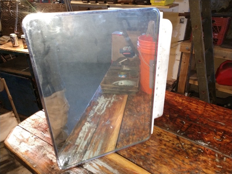 lot 98 image: Antique NATCCO Mirror-O-Nette Janitor Steel Cabinet