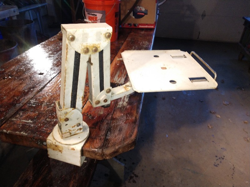 lot 99 image: Three Arm Medical Swivel Stand Clamps on Table